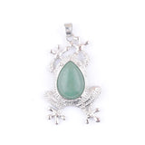 Aventurine Frog Shape Pendant Natural Stone Charm