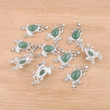 Aventurine Frog Shape Pendant Natural Stone Charm