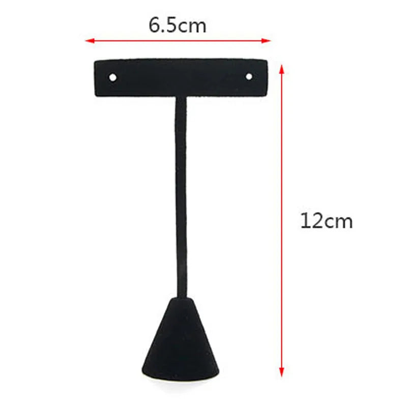 Velvet Jewelry Display Stand T-Shaped Earring Stand