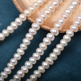 7mm Natural Freshwater Pearl DIY Accessories Earring Beads