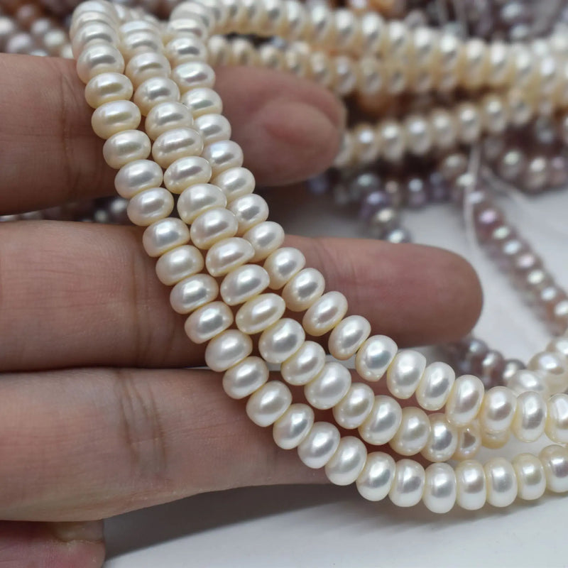 6mm Natural Freshwater Pearl Bead Necklace Earrings