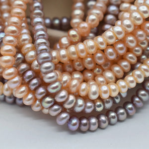 6mm Natural Freshwater Pearl Bead Necklace Earrings