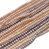 6mm Natural Freshwater Pearl Bead Necklace Earrings