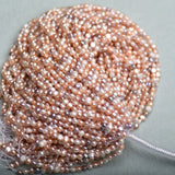 Mini 4-5mm Baroque Pearl Necklace with Light Side Holes
