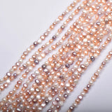 Mini 4-5mm Baroque Pearl Necklace with Light Side Holes