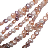 Mini 4-5mm Baroque Pearl Necklace with Light Side Holes
