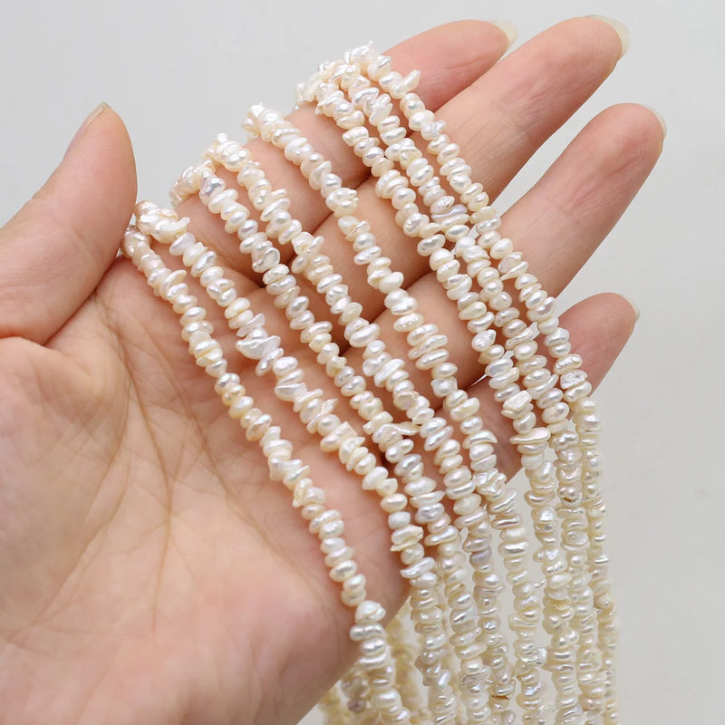 Natural Freshwater Pearl Beads Baroque Pearls Women Jewelry DIY 13''