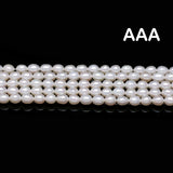 Freshwater Pearl Beads Rice Shape Punch Loose Beads DIY Necklace Bracelet