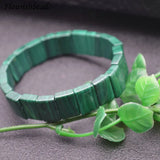 Natural Malachite Rectangle Beads Bracelet Fine Jewelry