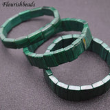 Natural Malachite Rectangle Beads Bracelet Fine Jewelry
