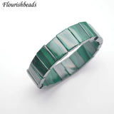 Natural Malachite Rectangle Beads Bracelet Fine Jewelry