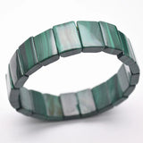 Natural Malachite Rectangle Beads Bracelet Fine Jewelry