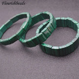 Natural Malachite Rectangle Beads Bracelet Fine Jewelry