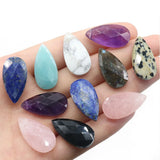 Natural Stone pendant 12pc amazonite stone Water Drop Shape Bead