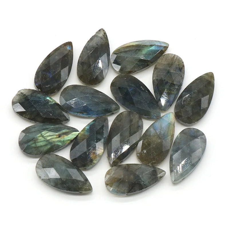 Labrador Feldspar Water Drop Shape Loose Bead for Jewelry Making