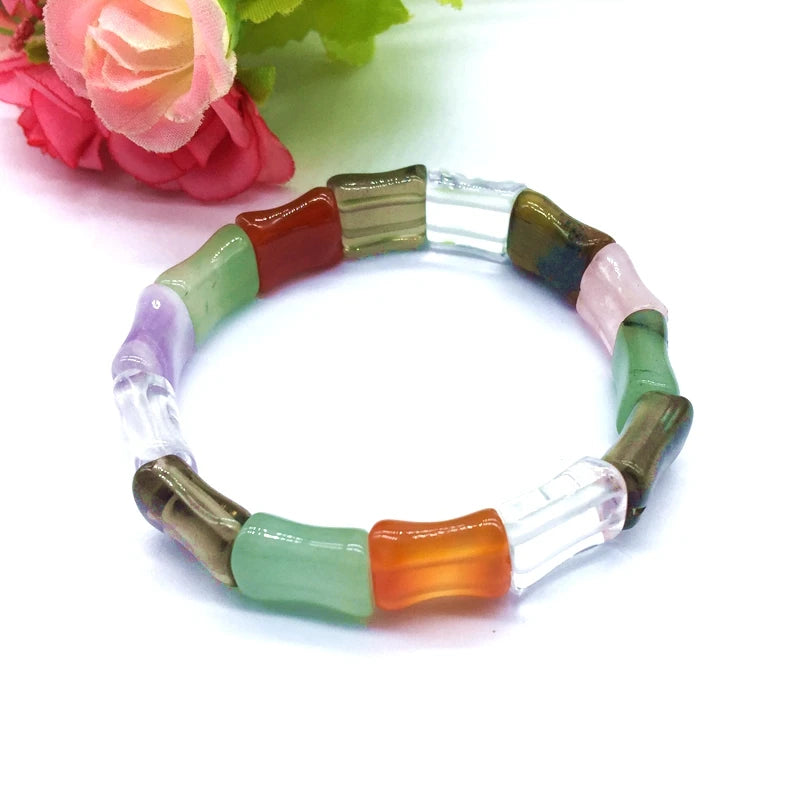 Colorful Stone Bead Bracelet For Women Party Jewelry