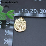 18k Plated Flower Face Charms for Jewelry Making Set