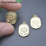 18k Plated Flower Face Charms for Jewelry Making Set
