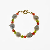 Baroque Pearl Strawberry Crystal Beads Bracelet Jewelry