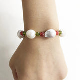 Baroque Pearl Strawberry Crystal Beads Bracelet Jewelry