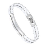 Stainless Steel Women Bracelet Ceramic Link Wedding Gift