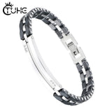 Stainless Steel Women Bracelet Ceramic Link Wedding Gift