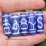 High-Quality 10-11mmx29-30mm Ancient Tibet Dzi Agate Beads