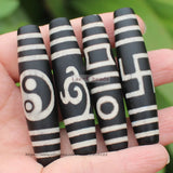 57mm Tibet Dzi Agate Beads Lucky Symbol Amulet DIY Jewelry Making