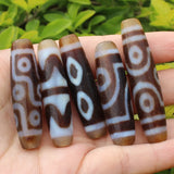 Ancient Tibet Dzi Agate Beads Lucky Symbol Amulet