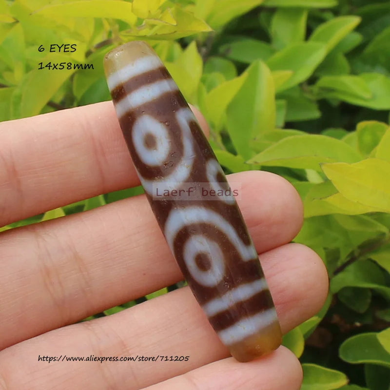 Ancient Tibet Dzi Agate Beads Lucky Symbol Amulet