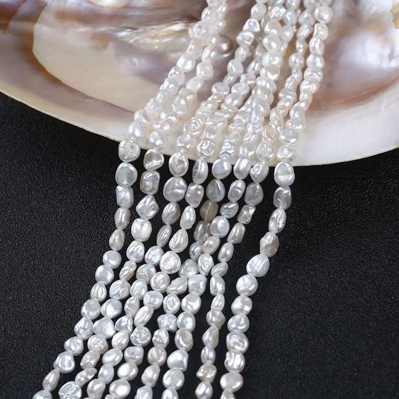 6-7mm AA Loose Keshi Freshwater Pearl Strand