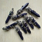 Sand Stone Alloy Flower Hexagonal Pendants for Jewelry Making