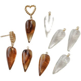 Peach Heart Love Resin Water Droplets DIY Earrings Accessories
