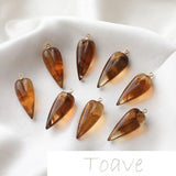 Peach Heart Love Resin Water Droplets DIY Earrings Accessories