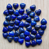 Lapis Lazuli Heart Shape Cabochons Beads 10mm 30pcs