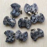 Natural ShimmerStone Bat Charms Pendant for Necklaces 8pcs/lot