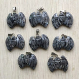 Natural ShimmerStone Bat Charms Pendant for Necklaces 8pcs/lot