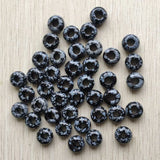 Natural Snowflake Stone Round Big Hole Beads for Jewelry Making 30pcs