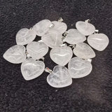 Natural Crystal Stone Heart Pendants 20mm 50pcs/lot