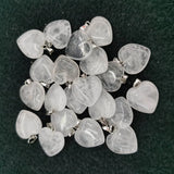 Natural Crystal Stone Heart Pendants 20mm 50pcs/lot