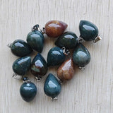 Natural Agate Circular Cone Pendants for DIY Jewelry Making 12pcs