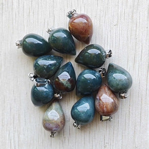 Natural Agate Circular Cone Pendants for DIY Jewelry Making 12pcs