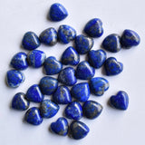 Natural Lapis Lazuli Heart Shape Cab Cabochons Beads 10mm 30pcs