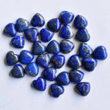 Natural Lapis Lazuli Heart Shape Cab Cabochons Beads 10mm 30pcs