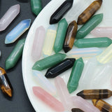 Natural Stone Amethysts Pillar Quartz Pendant for Jewelry 24pcs