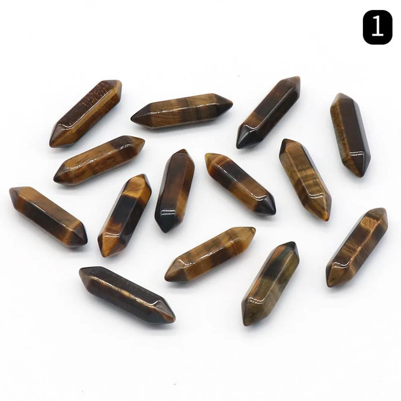 Natural Stone Amethysts Pillar Quartz Pendant for Jewelry 24pcs