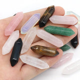 Natural Stone Amethysts Pillar Quartz Pendant for Jewelry 24pcs