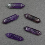 Natural Stone Amethysts Pillar Quartz Pendant for Jewelry 24pcs