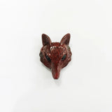 Natural Stone Carved Fox Shape Pendants for Necklace Jewelry Making 2pcs/lot