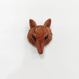 Natural Stone Carved Fox Shape Pendants for Necklace Jewelry Making 2pcs/lot